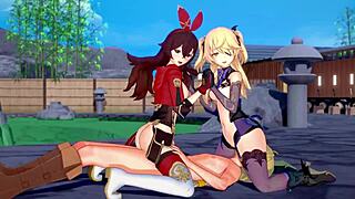I Fantasize About Two Archer Girls In Genshin Impact Hentai