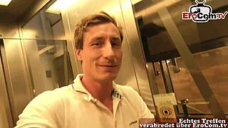 German Blonde Teen Picked Up for Public POV Fuck Without Condom.