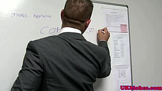 i love my british muscle bear at the office giving me a facial