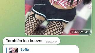 LINDA FLASHES SMALL TITS IN WEB CHAT!