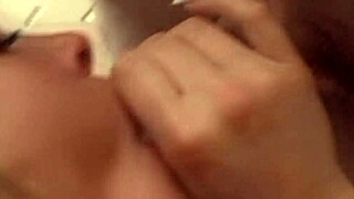 Hot girl-on-girl action with a lucky guy for oral!