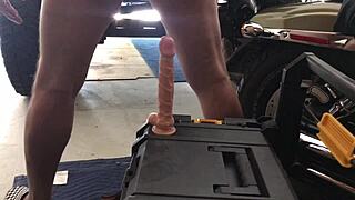 gay guy enjoys solo play with dildo in his tight hole