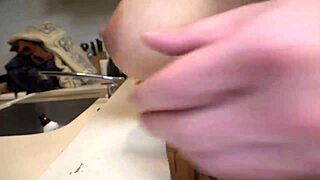 100cm i-cup boobs overflowing! 19-year-old babe rides hard for cumshot.