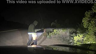 Rough Public Sex Slamming Her Pussy by the Roadside