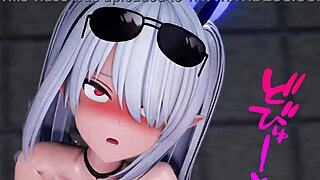 naked in the pool at night with iori, enjoying the water under the stars