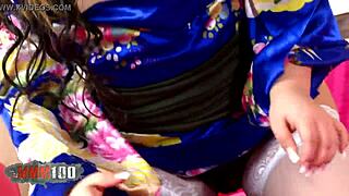 i watch horny asian teen mitsuki sweet strip on bed, shes so young and petite