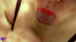 Cute Teen Gives Gentle Blowjob with Sensual Sucking and Cumshot