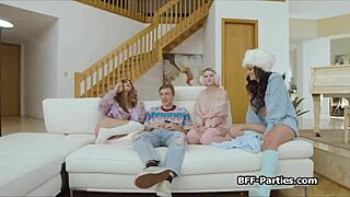 Feeling the intense pounding of big dicks at the party with my girlfriends.