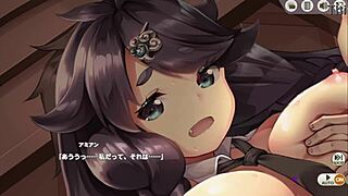 I play this Japanese hentai game with big tits teens.