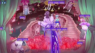 Exorcist Yukiho navigates the labyrinth of despair with sexual training from the boss in this anime game