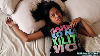 This petite 18+ Filipina teen creams on big foreign cock in Asiansexdiary.