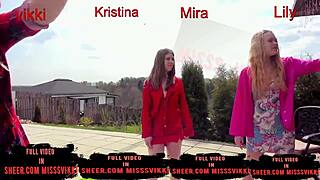 a threesome fucks girl miss vikki with toys and deepthroat