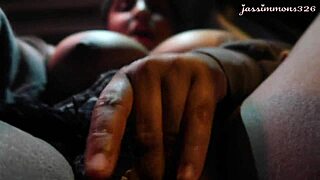 I was so horny, I had to finger fuck my hairy indian pussy outdoors.