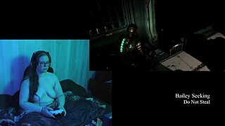 Why play Dead Space naked with big tits?