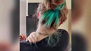 Blonde with big tits rides stepbro intensely in teaser