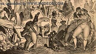 Vintage Erotic Illustration From Retro Cartoon Collection