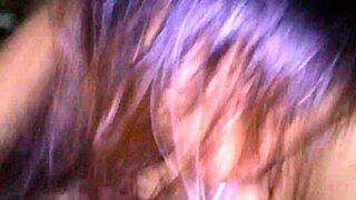 Sashaa Legend gives amazing blowjob to husband after dinner with big tits