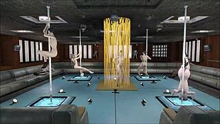 Fallout 4 featuring a sexy multi pole dance