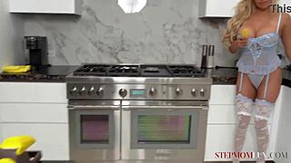 Blonde Stepmom Caitlin Enjoys Big Dick from Stepson Allen