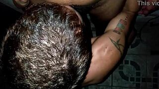 Mavambo enjoys a deep blowjob on his big black cock.