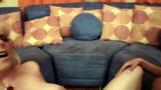 Busty Milf And Young Blonde Lick Cunts