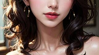 Beautiful ai model girl with big tits and balloons