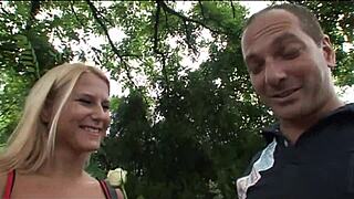 Does this dirty blonde want cum on her ass?