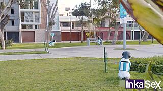 Argentinian brunette teen bent over for anal and creampie in wild sex.