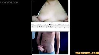 Blonde babe masturbates on webcam