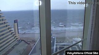 Milf Vicky Vette Squeezes Big Tits for Boobjob and Cumshot Finish