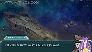 April O’Neil and Lara Croft in a hot space battle