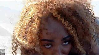 Look at this horny African couple banging hard on the beach