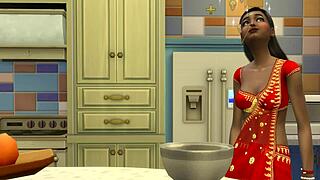 我是印度继母首次操两个儿子尽管他们说不干