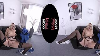 Virtual Taboo brings you into the office with a blonde bombshell.