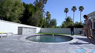 'horny petite teen maya woulfe gets fucked by donnie rock after pool'