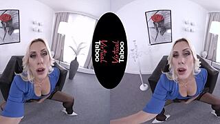 Virtual Taboo brings you into the office with a blonde bombshell.