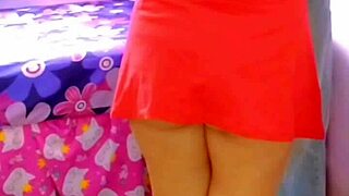 Wife In Red Dress Watched And Joined