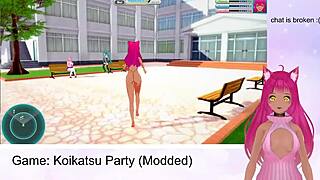 Leudneko hosts a koikatsu party game
