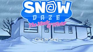 milf shows big tits in snow 😍