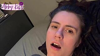 Abby Kiss writhes with vibrator in beautiful agony.