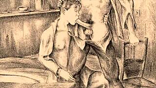 我超迷这些复古色情卡通画！