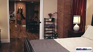 Three Teen Girls Lick Big Tits And Masturbate In Lesbian Threesome