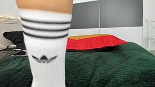 Young woman explores new experiences on webcam