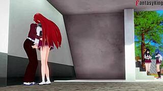 High school dxd ntr madness 3 features rias gremory desiring more behind issei in full hour movie on sheer and ptrn fantasyking3