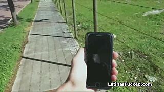 super cute latina amateur meets cock on her first casting