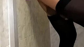 Latina Uses Dildo In Bathroom For Intense Solo Pleasure.