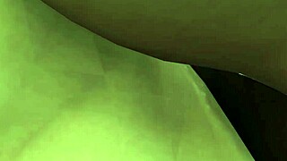 the ebony girl with pigtails feels overwhelming pleasure as she's bent over and assfucked hard by a monster cock in the glory hole room