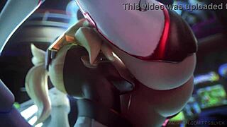 D.Va, Mercy, and Widowmaker dive into steamy lesbian deflowering action.