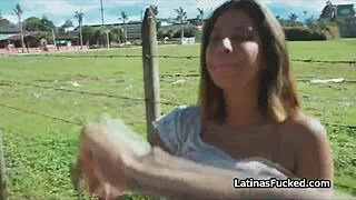 super cute latina amateur meets cock on her first casting