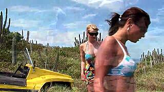 lesbian wet games in ibiza... oops, got too wild n wet!